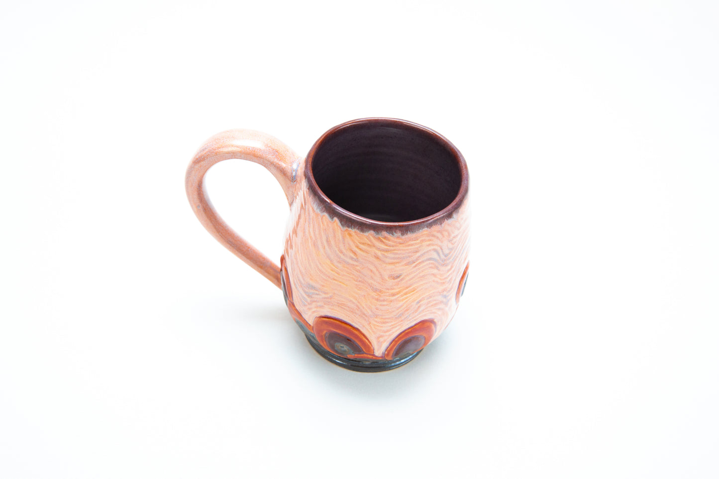 Pink Petaled Art Deco Mug & Various Glazes