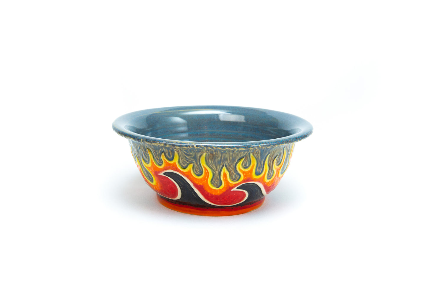 Chili Bowl with Flames and Waves