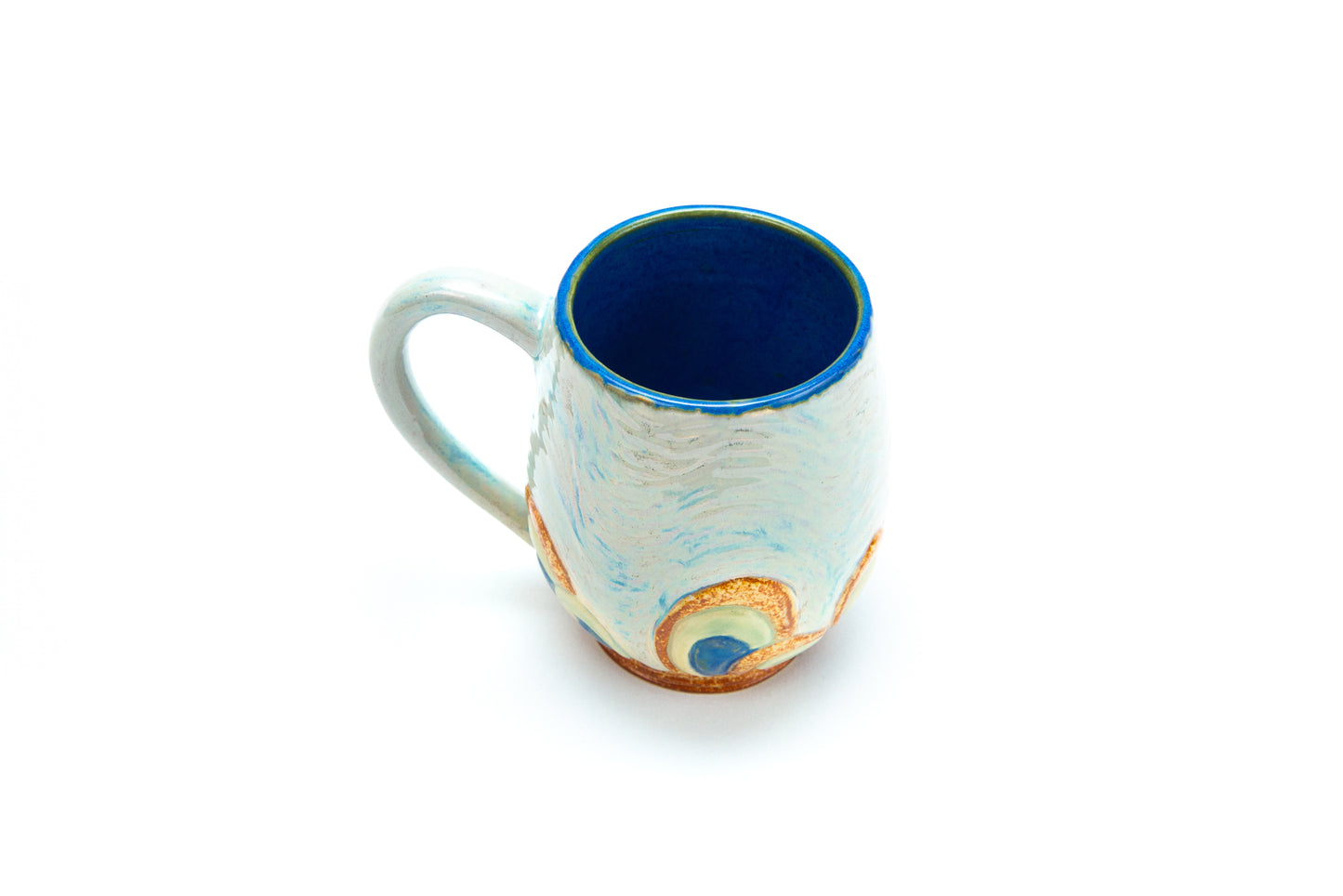 Lt. Blue petaled Art Deco Mug & Various Glazes